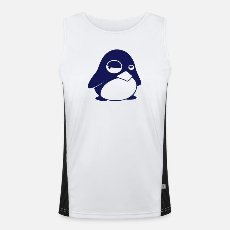 TUX Penguin, LINUX v2.0 Débardeur respirant contrasté Homme 