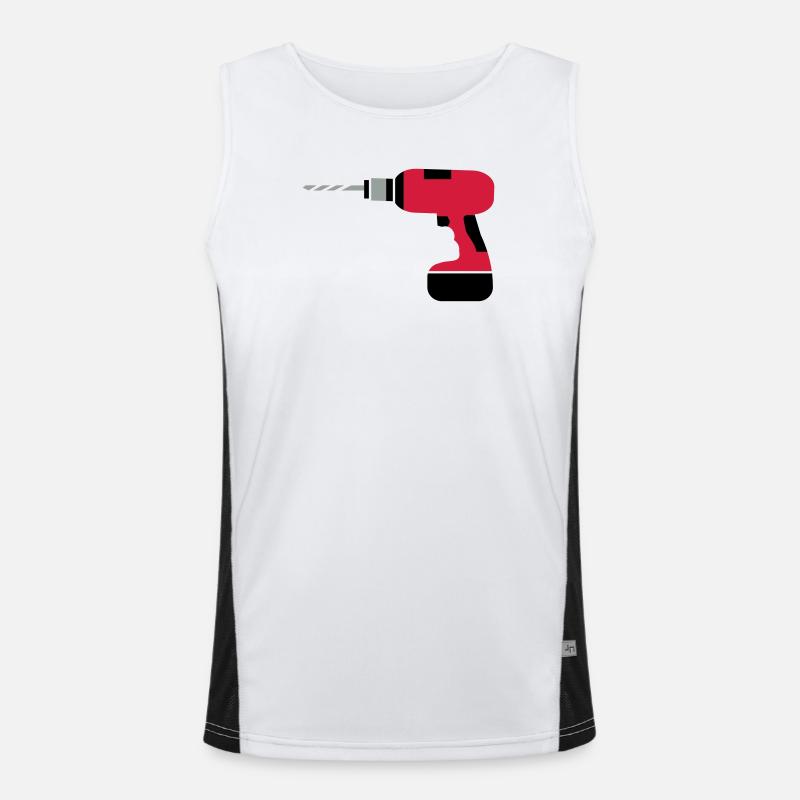 A cordless drill Men's Functional Contrast Tank Top 