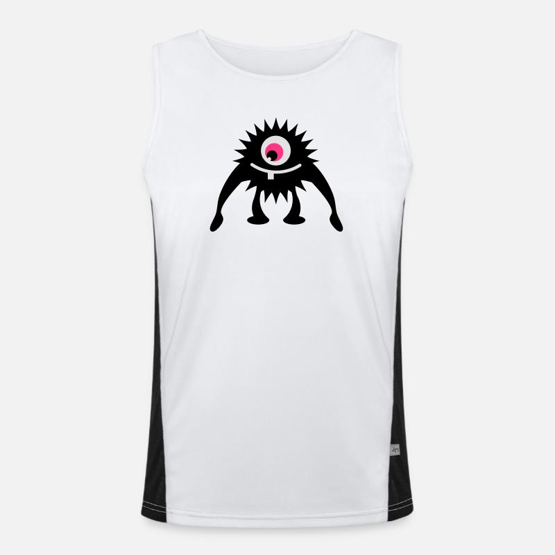kleines einäugiges Monster Funktionelles Kontrast-Tank Top für Männer 