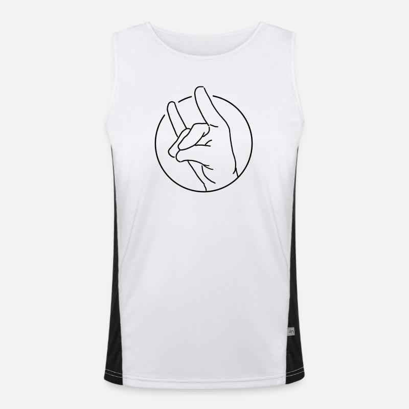 Schweigefuchs 1 Funktionelles Kontrast-Tank Top für Männer 