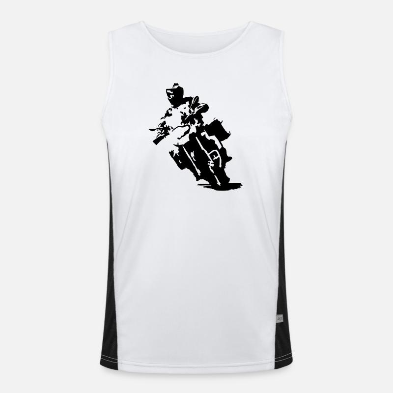 ReiseEnduroGS einfarbig Funktionelles Kontrast-Tank Top für Männer 