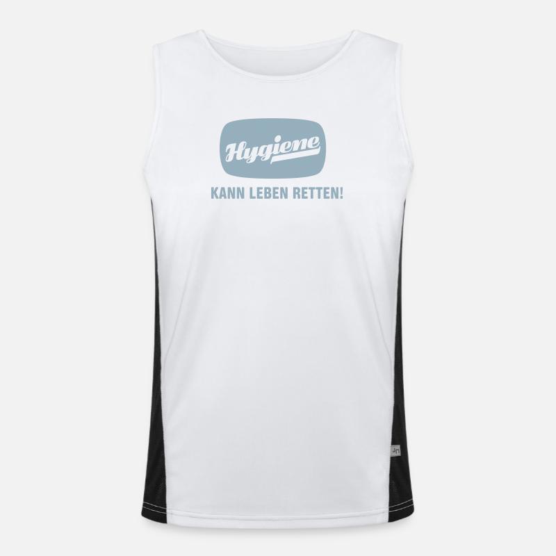 Hygiene can save lives! Men's Functional Contrast Tank Top 