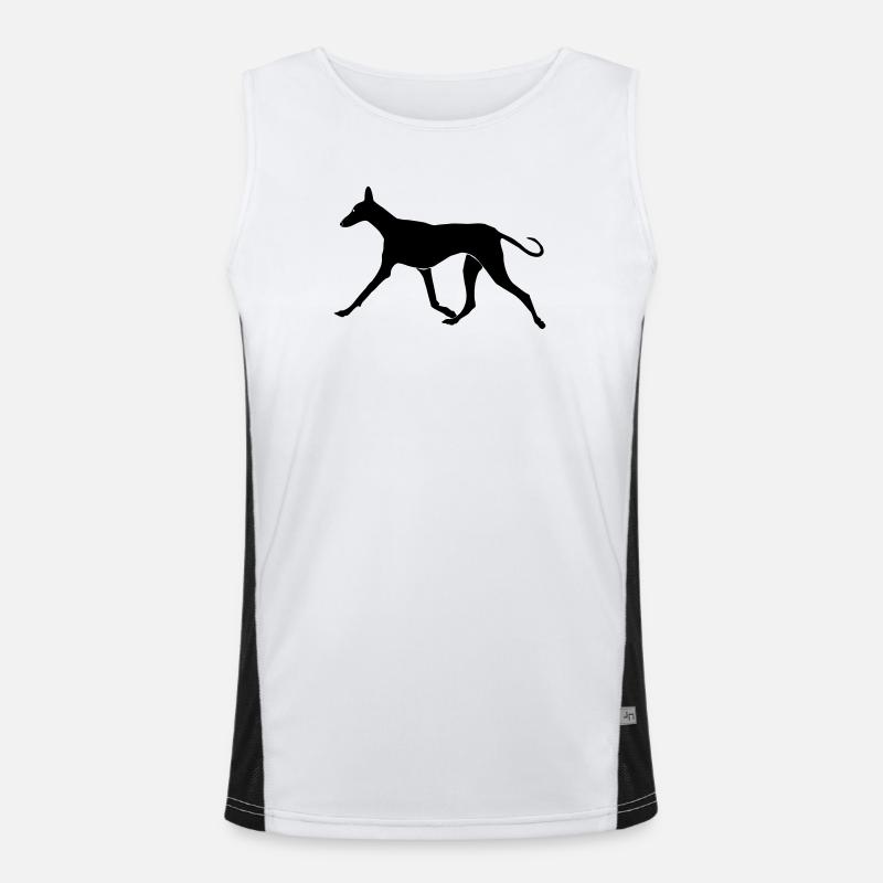 Laufender Podenco Funktionelles Kontrast-Tank Top für Männer 