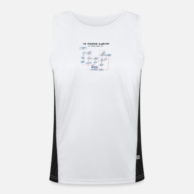 friendship algorithmus Funktionelles Kontrast-Tank Top für Männer 