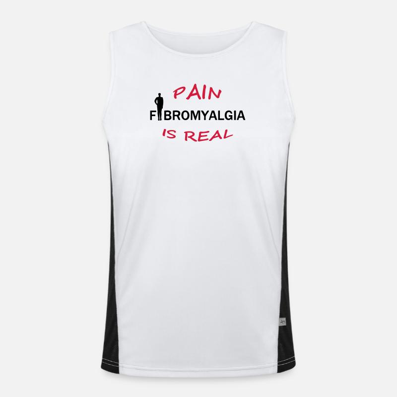 Fibromyalgia - Pain is real (Fibromyalgie) Men's Functional Contrast Tank Top 