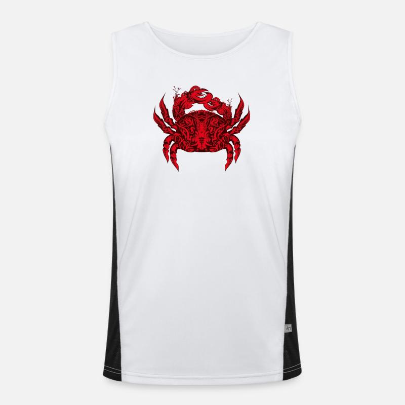A red king crab Men's Functional Contrast Tank Top 