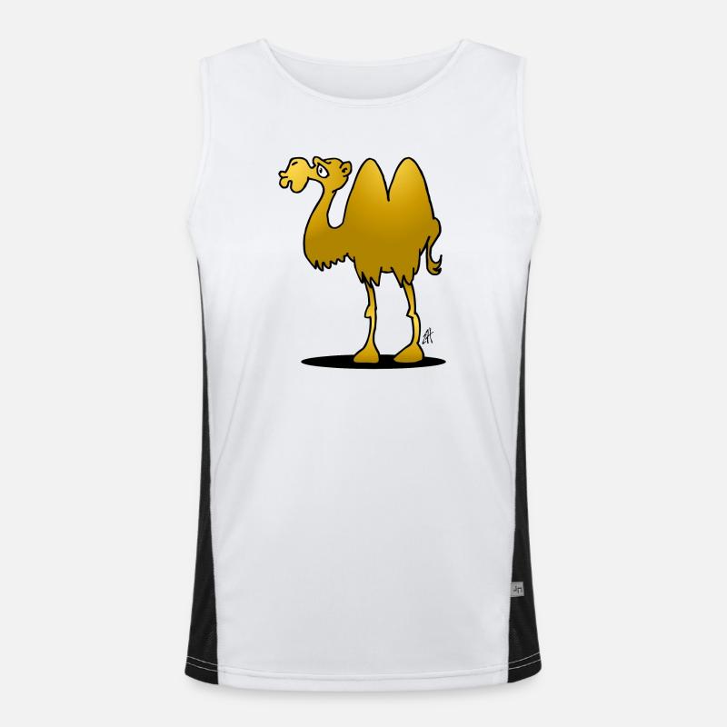 Kamel Funktionelles Kontrast-Tank Top für Männer 