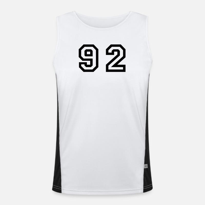 Number - 92 - Ninety Two Men's Functional Contrast Tank Top 