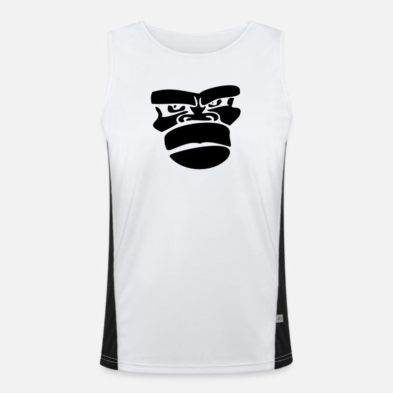 gorilla affe monkey schimpanse chimp ape Funktionelles Kontrast-Tank Top für Männer 