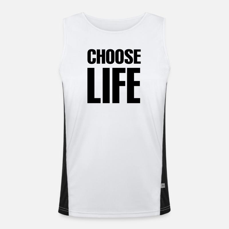 Choose life Funktionelles Kontrast-Tank Top für Männer 