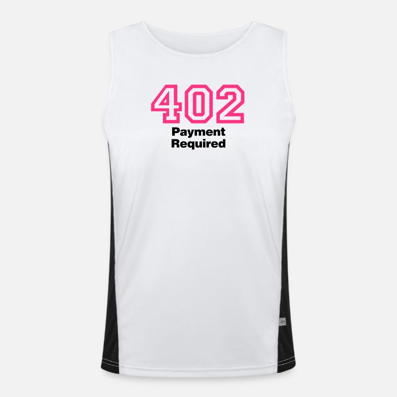 Error 402 | Fehler | Errormessage - Men's Functional Contrast Tank Top - white/black