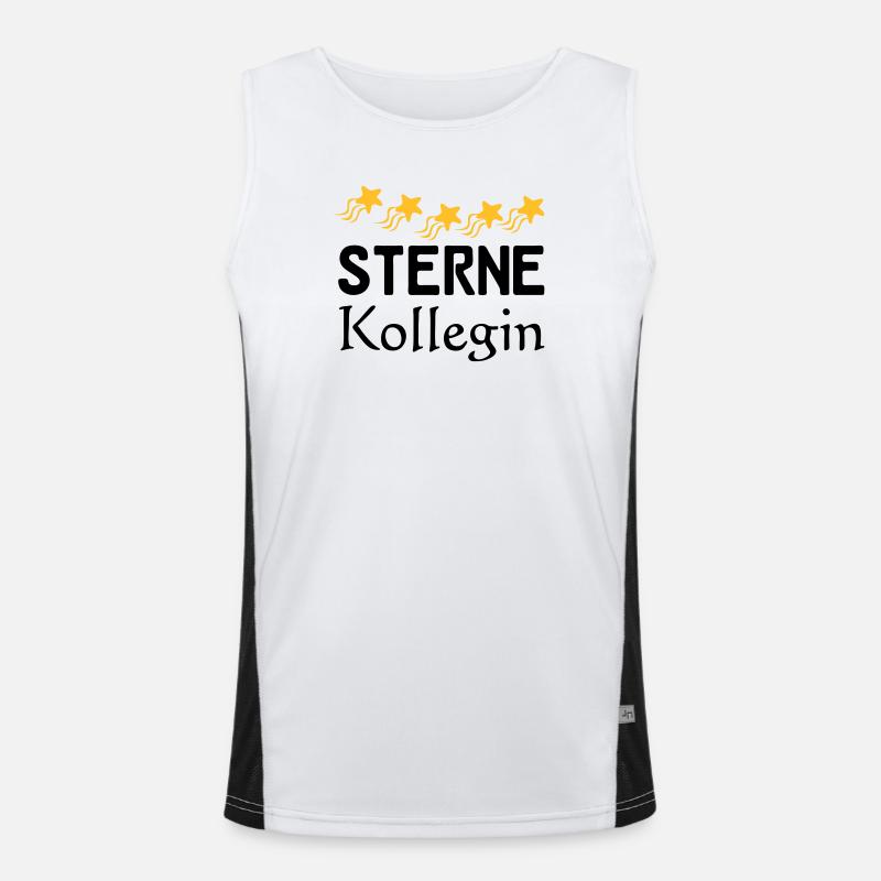 Sterne Kollegin Geschenk Funktionelles Kontrast-Tank Top für Männer 