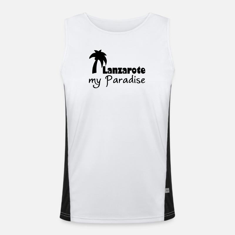 Lanzarote Paradise Men's Functional Contrast Tank Top 