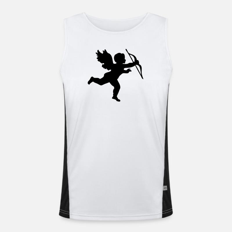 Engel mit Pfeil und Bogen  Funktionelles Kontrast-Tank Top für Männer 