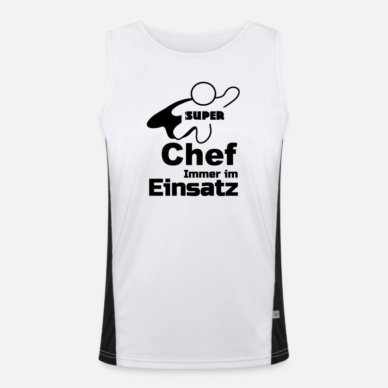 Super Chef Geschenk Funktionelles Kontrast-Tank Top für Männer 
