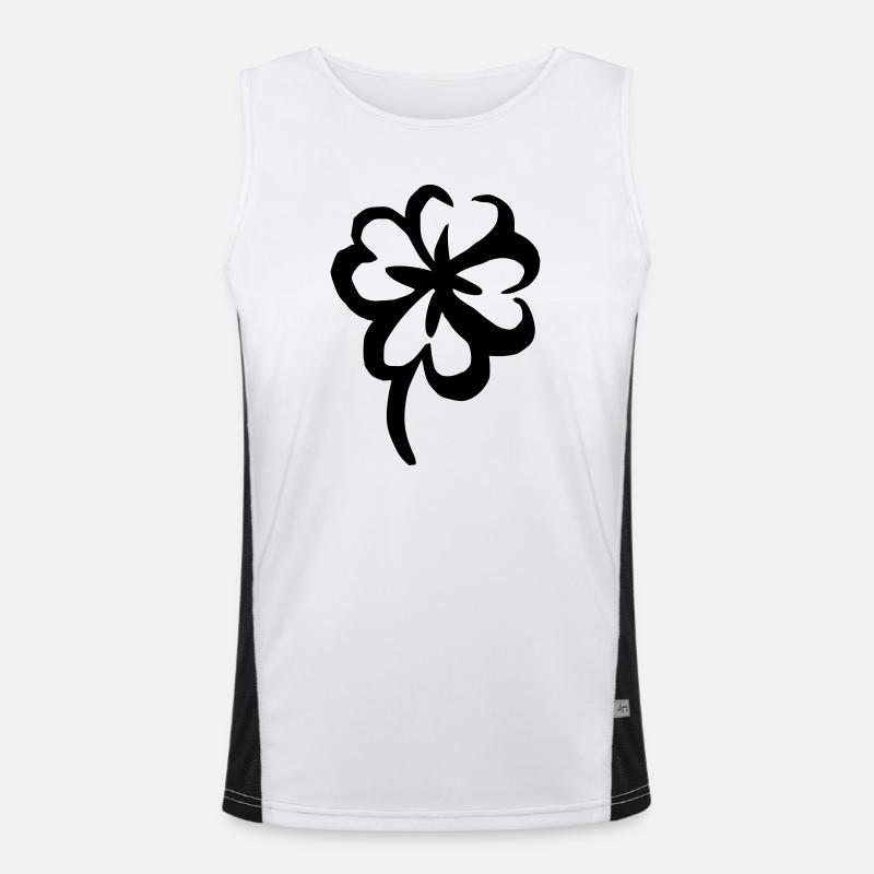 Kleeblatt Glücks-Symbol Funktionelles Kontrast-Tank Top für Männer 