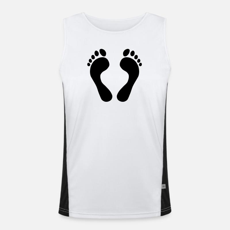 Fußabdruck Funktionelles Kontrast-Tank Top für Männer 