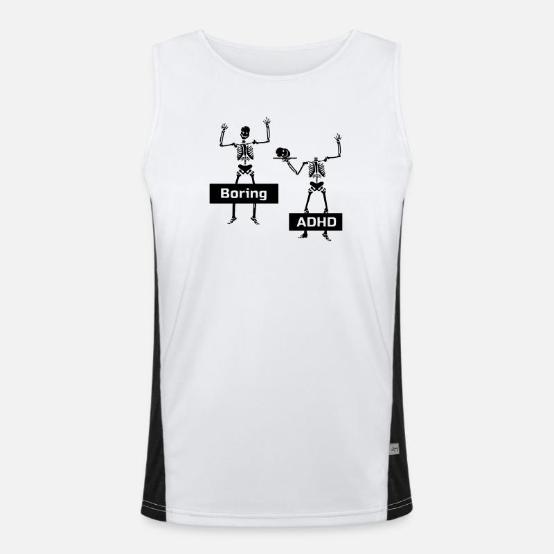 Boring vs ADHD Men's Functional Contrast Tank Top 