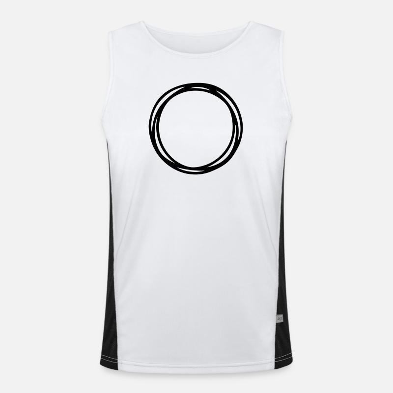Circles and circles - Men's Functional Contrast Tank Top - white/black
