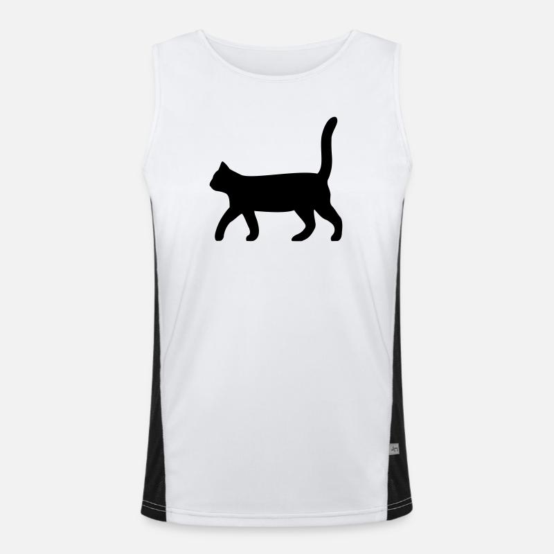 Chat noir Débardeur respirant contrasté Homme 