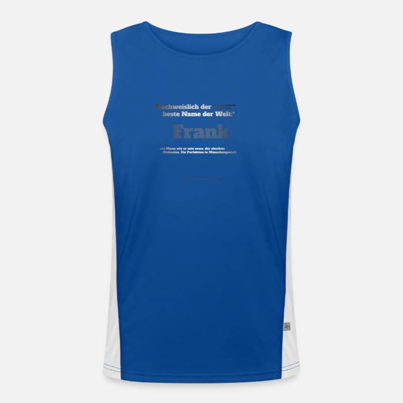 Ich bin Frank - Frank als Vorname Funktionelles Kontrast-Tank Top für Männer 