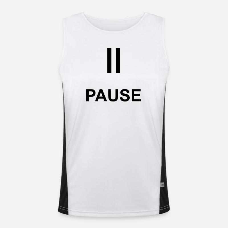 Pause Auszeit Geschenk Statement Funktionelles Kontrast-Tank Top für Männer 