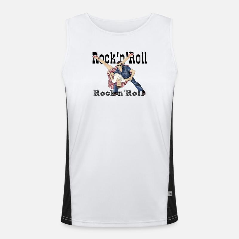 Rock and Roll Funktionelles Kontrast-Tank Top für Männer 