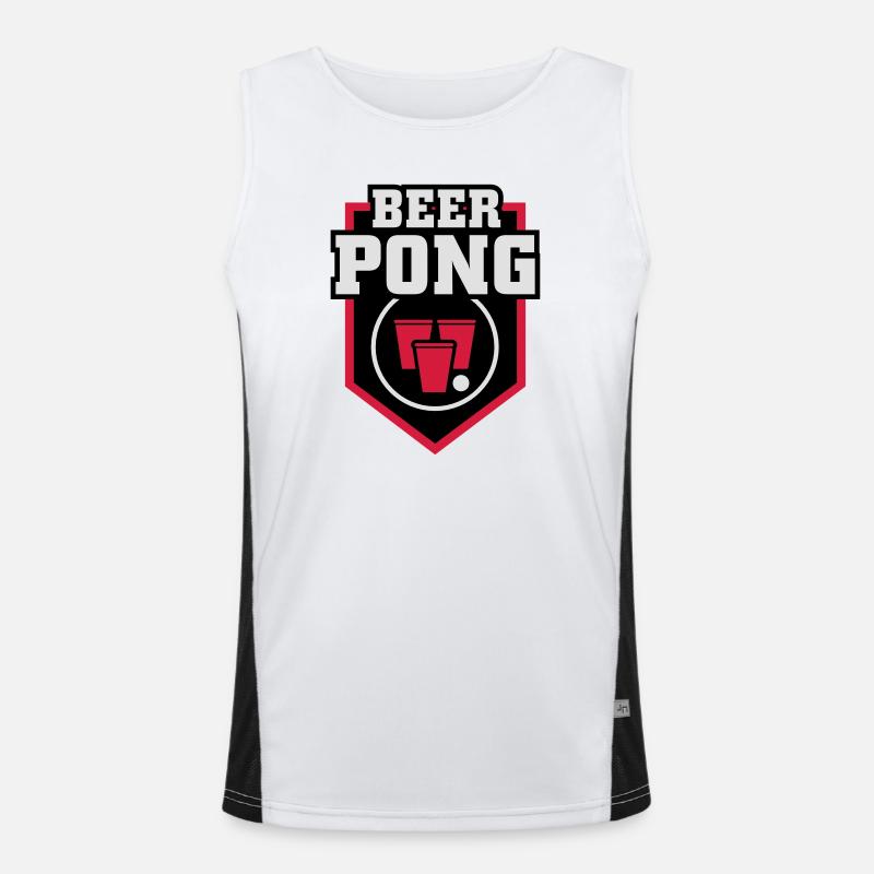 Beer Pong Patch Débardeur respirant contrasté Homme 