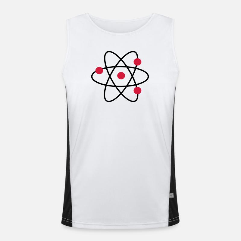 atom - Men's Functional Contrast Tank Top  - white/black