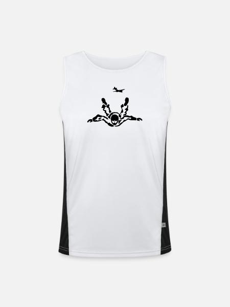 skydiver - Men's Functional Contrast Tank Top - white/black