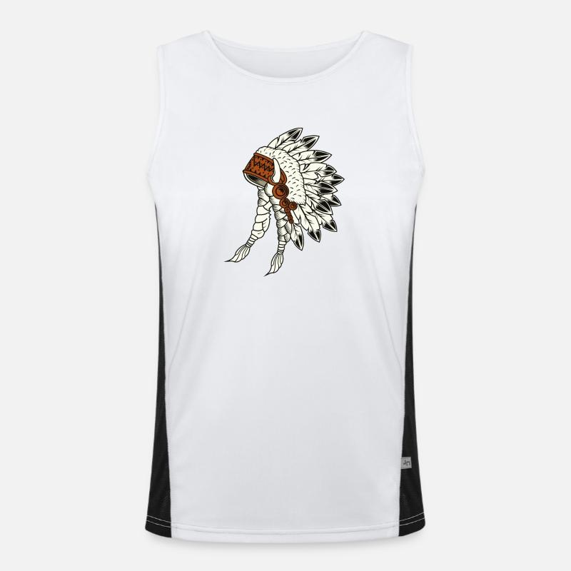 Indian Men's Functional Contrast Tank Top 