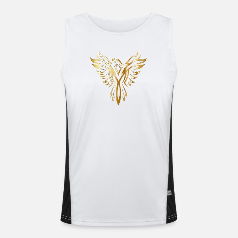 Goldener Phönix Funktionelles Kontrast-Tank Top für Männer 