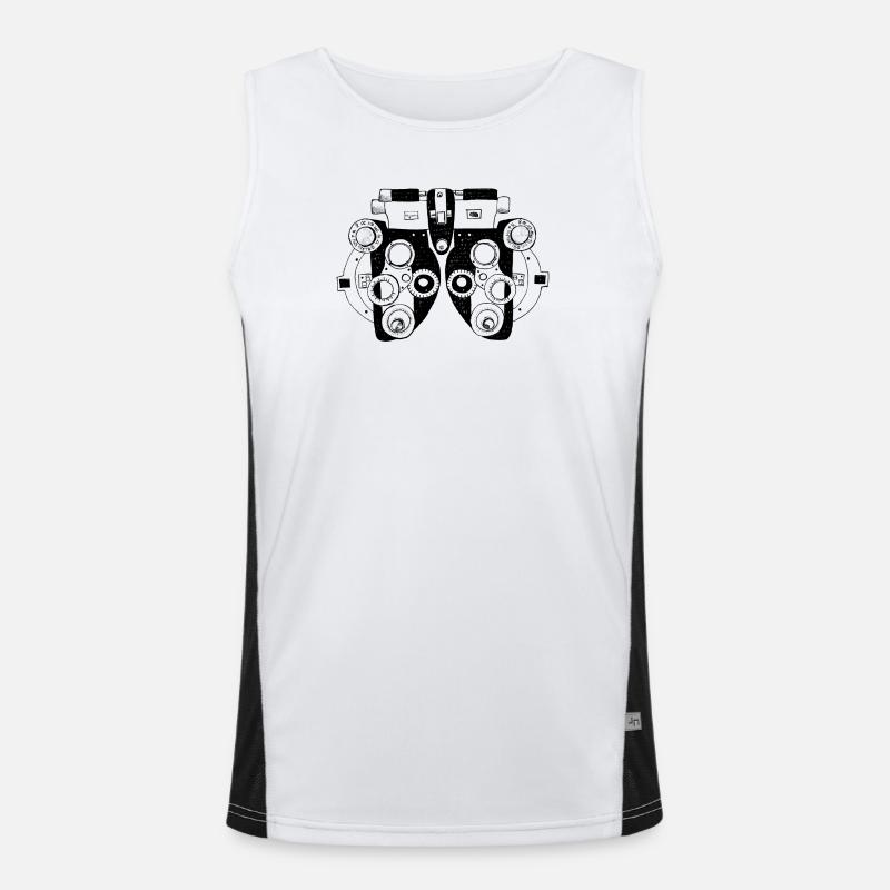Phoropter Augenoptik Optometrie Funktionelles Kontrast-Tank Top für Männer 