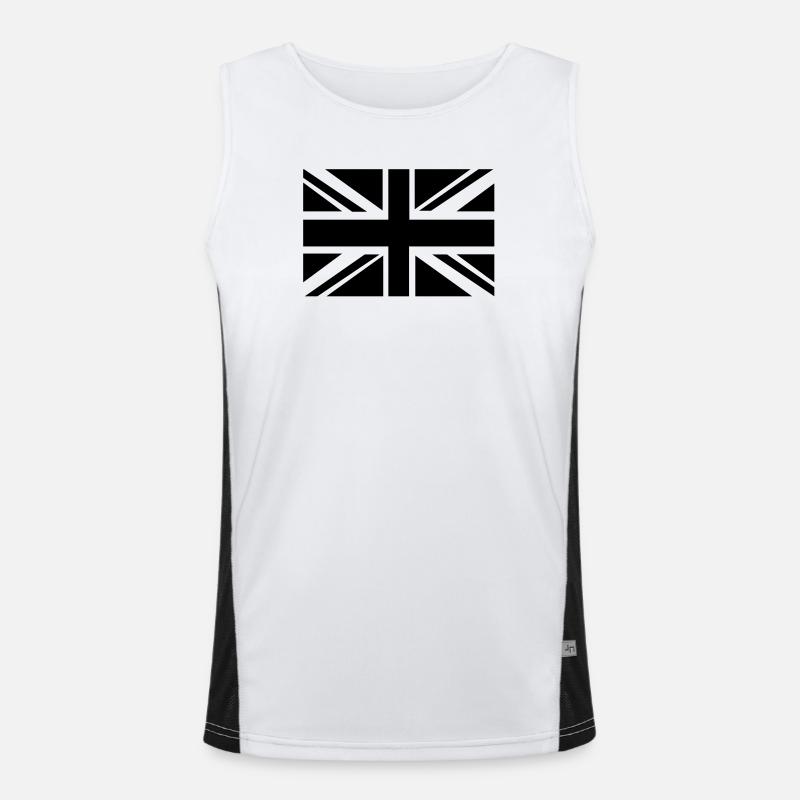 British Flag - Men's Functional Contrast Tank Top  - white/black