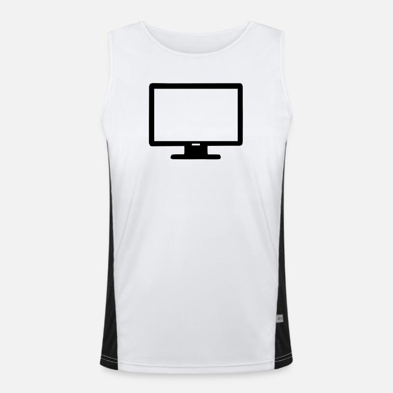 Computer Bildschirm Funktionelles Kontrast-Tank Top für Männer 