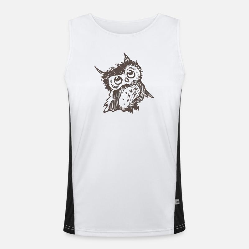Eule Funktionelles Kontrast-Tank Top für Männer 