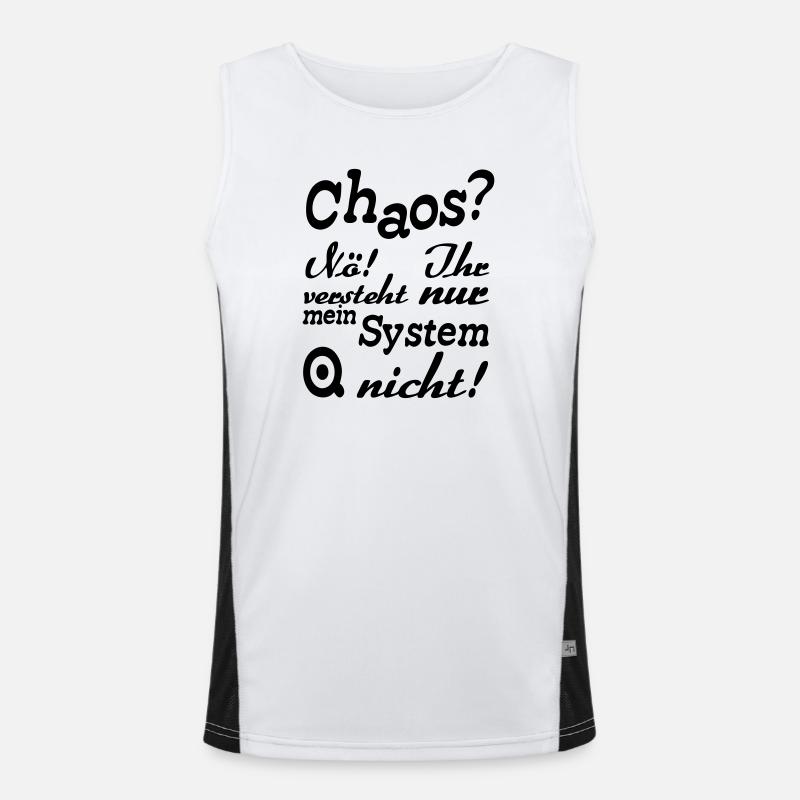 Chaos? Nö! - Fun, ADHS, Sprüche, Geschenk Funktionelles Kontrast-Tank Top für Männer 