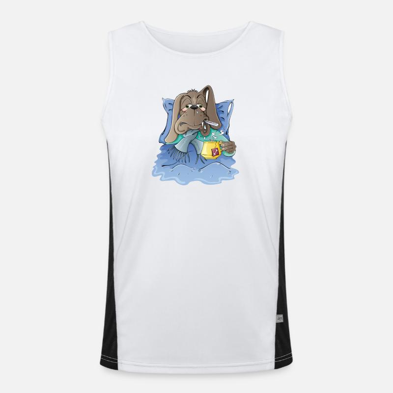 Hundeelend Funktionelles Kontrast-Tank Top für Männer 