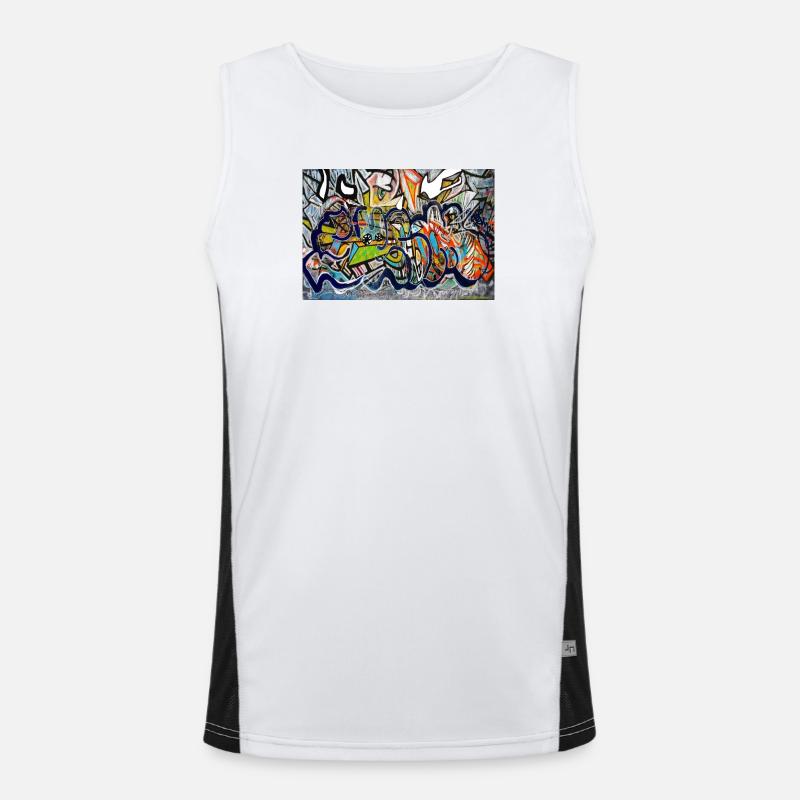 graffiti wall Men's Functional Contrast Tank Top 