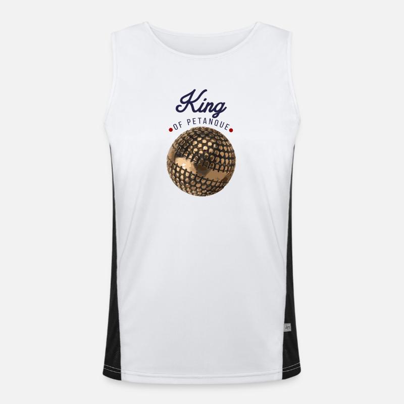 König des Boules Funktionelles Kontrast-Tank Top für Männer 