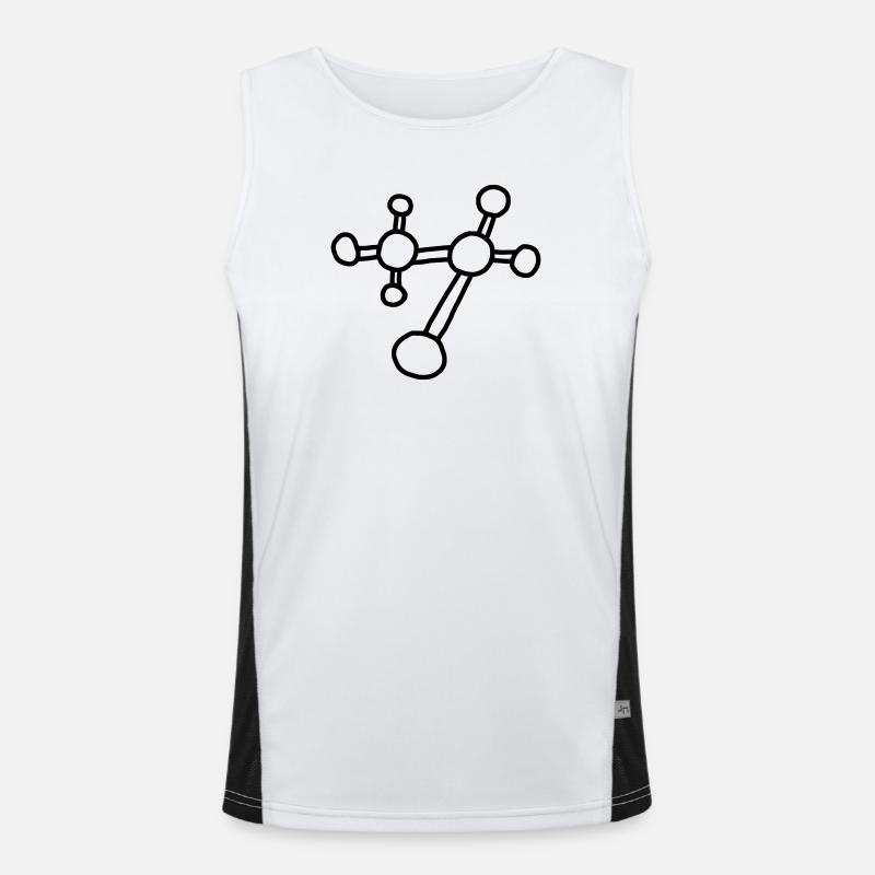 Atom molecule / physics mechanics lattice atomicon Men's Functional Contrast Tank Top 