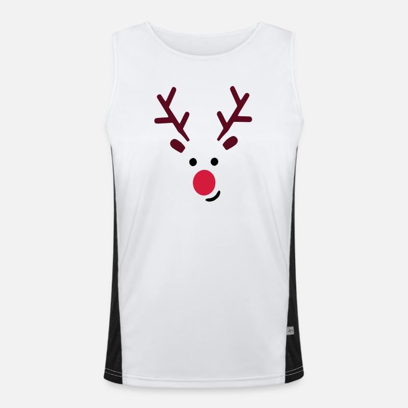 deadline2 - Men's Functional Contrast Tank Top - white/black