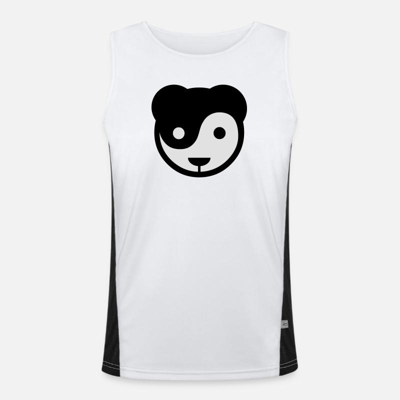 yin yang panda teddy Débardeur respirant contrasté Homme 