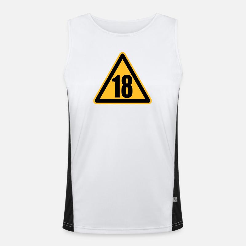 Achtung 18 Funktionelles Kontrast-Tank Top für Männer 