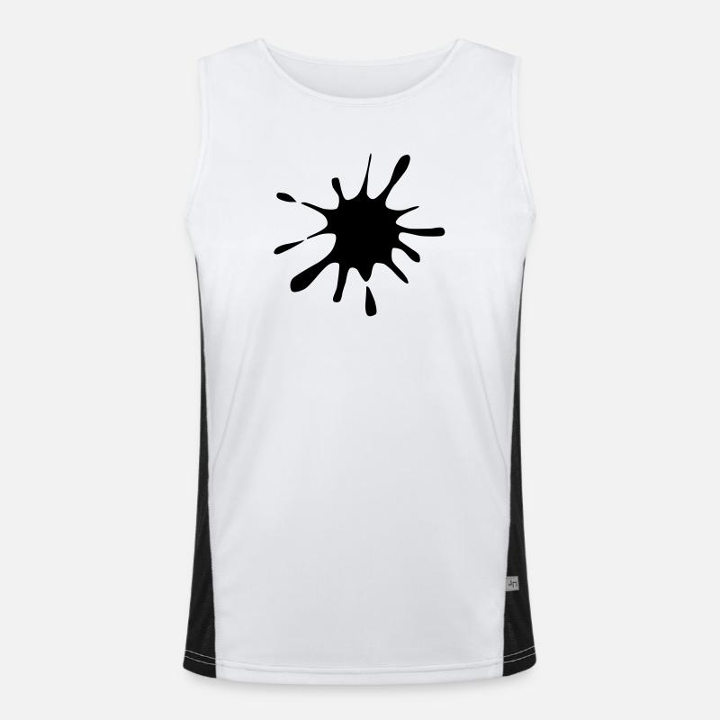 Blob - Men's Functional Contrast Tank Top - white/black
