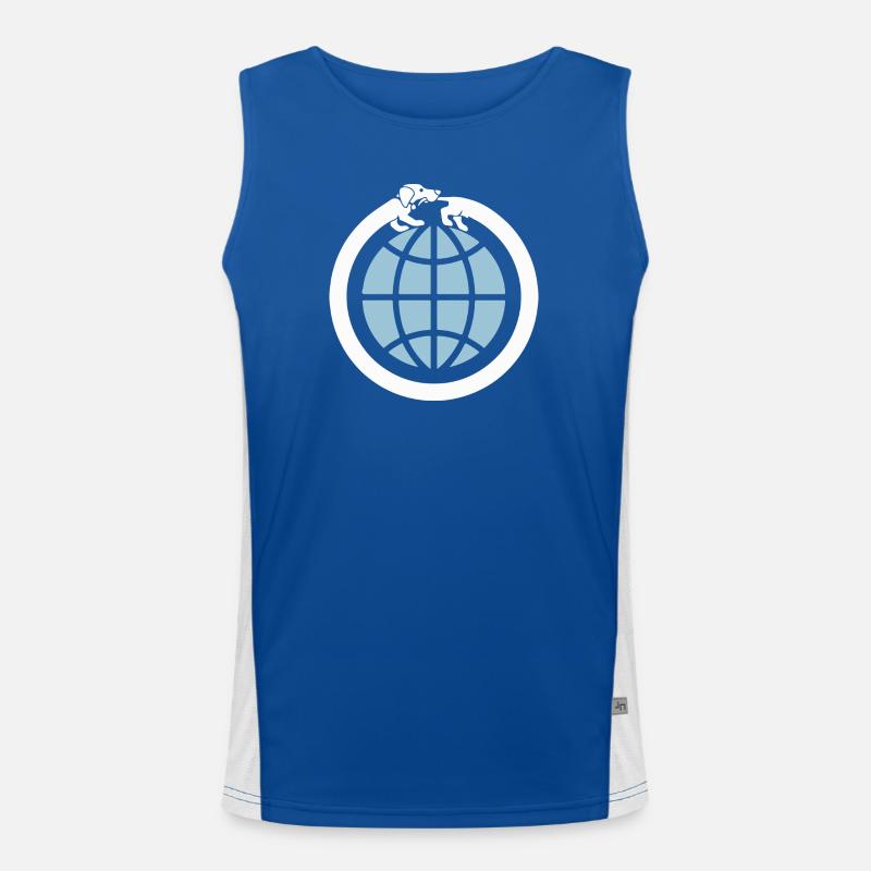 Dackel Erde Funktionelles Kontrast-Tank Top für Männer 