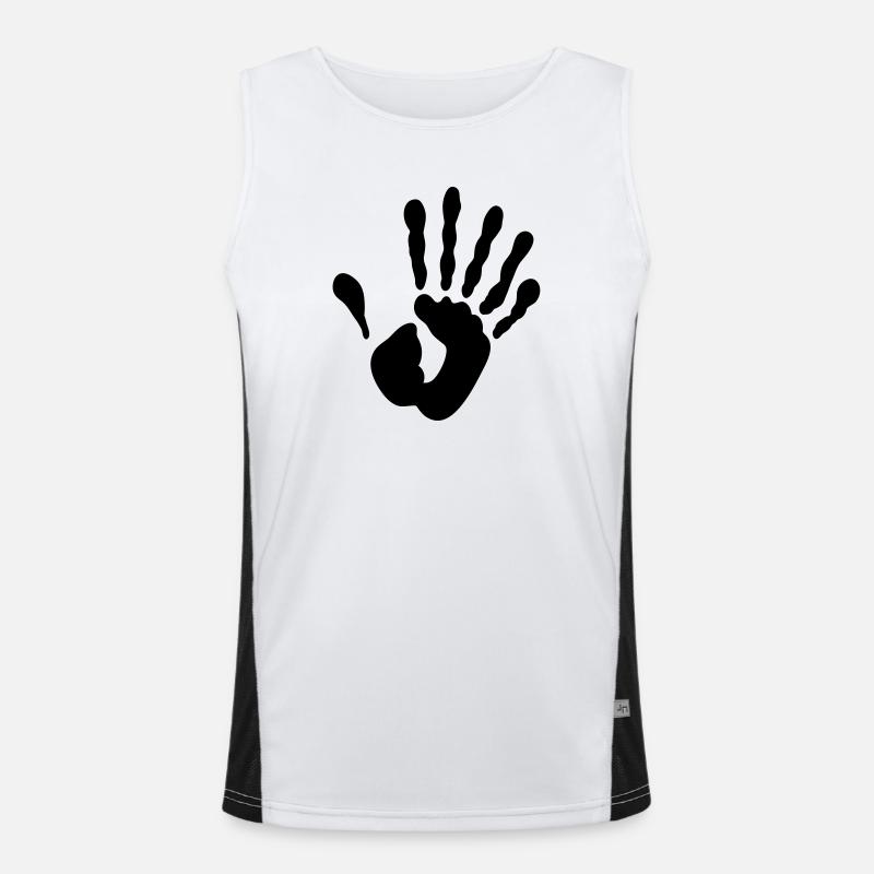 Alien Hand | Ausserirdische Hand | Hi | Hier | Men's Functional Contrast Tank Top 