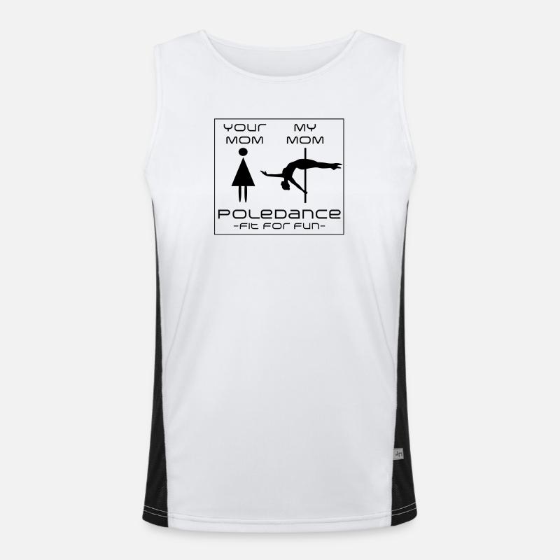 Pole Dance Mom: Fun & Power Men's Functional Contrast Tank Top 