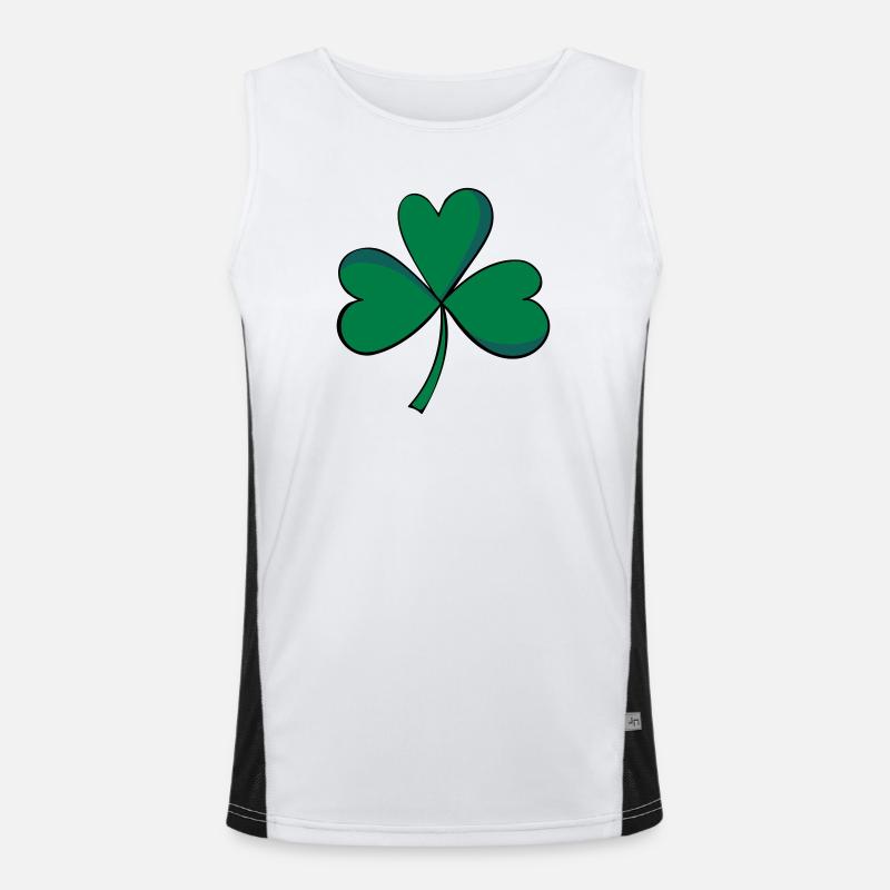 Clover - Men's Functional Contrast Tank Top  - white/black
