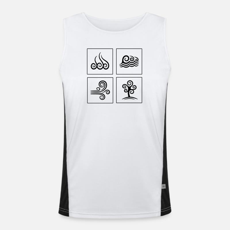 4 Elemente Funktionelles Kontrast-Tank Top für Männer 